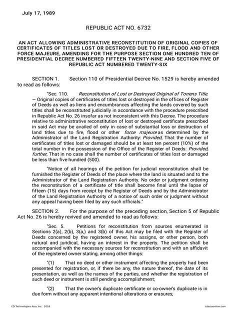 Republic Act No. 6732 .